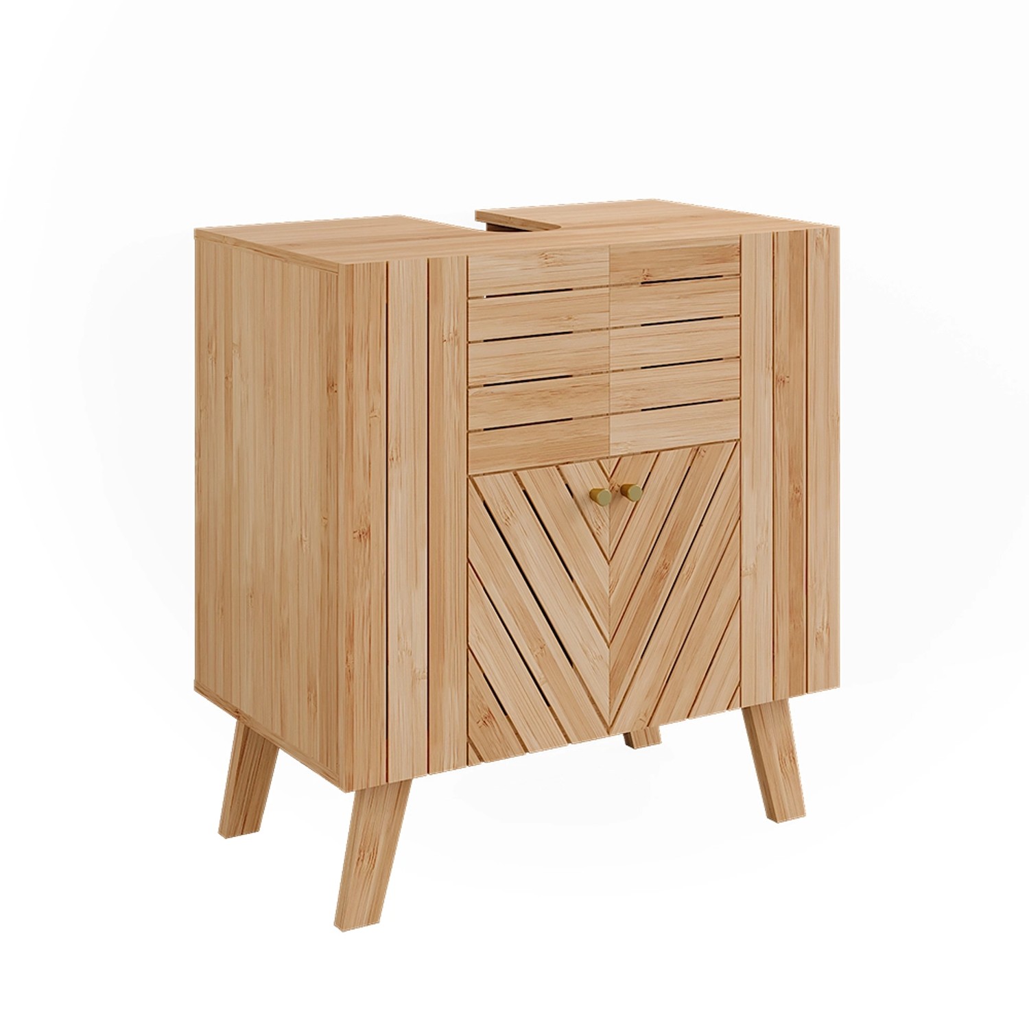Vicco Waschbeckenunterschrank Lucie, Bambus, 60 x günstig online kaufen