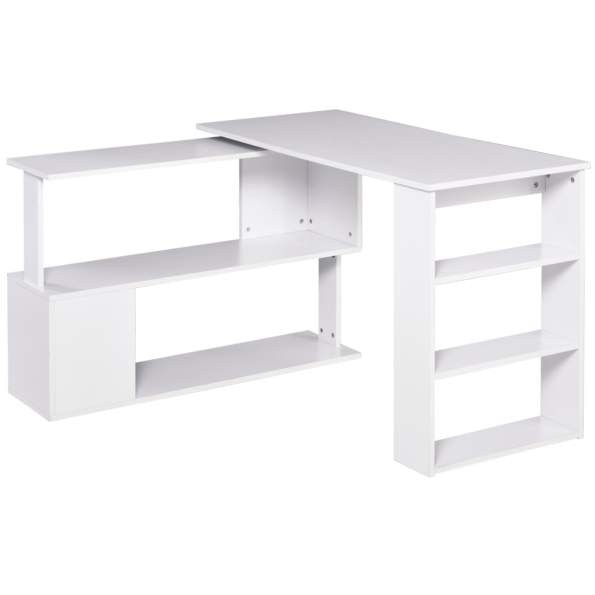 HOMCOM Eckschreibtisch Computertisch L-Form 120x110cm I-Form 190x50cm, stab günstig online kaufen