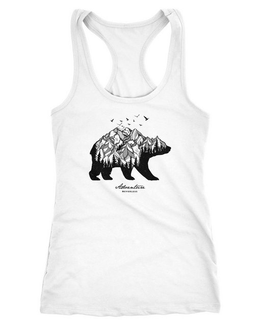 Neverless Tanktop Damen Tank-Top Bär Berge Wald Bear Mountains Adventure Ra günstig online kaufen