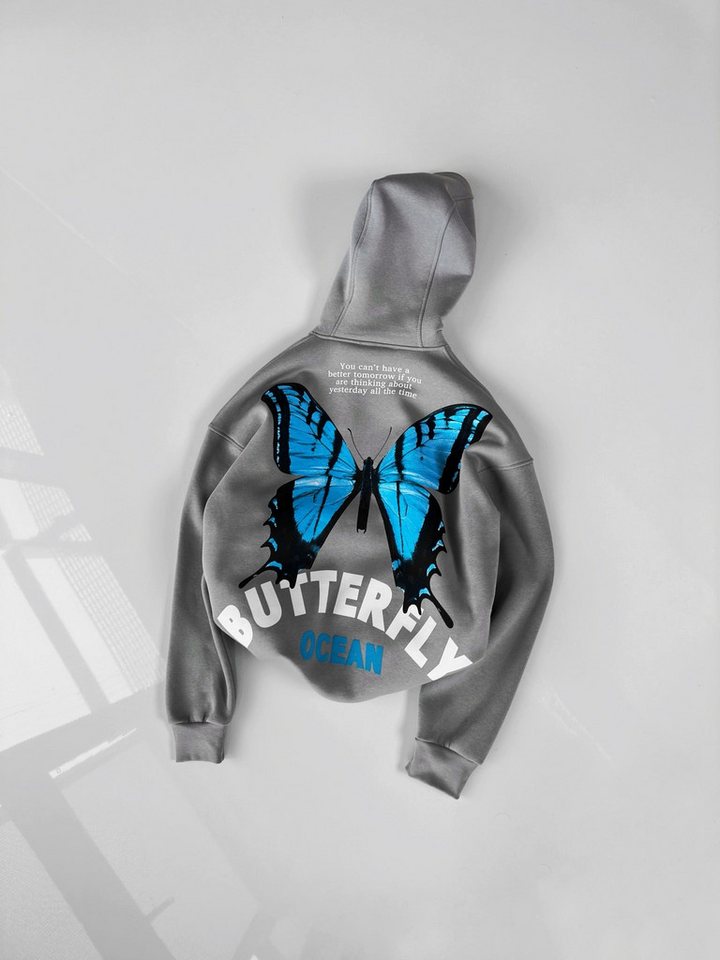 Abluka Hoodie OVERSIZE BUTTERFLY FLEECE HOODIE günstig online kaufen