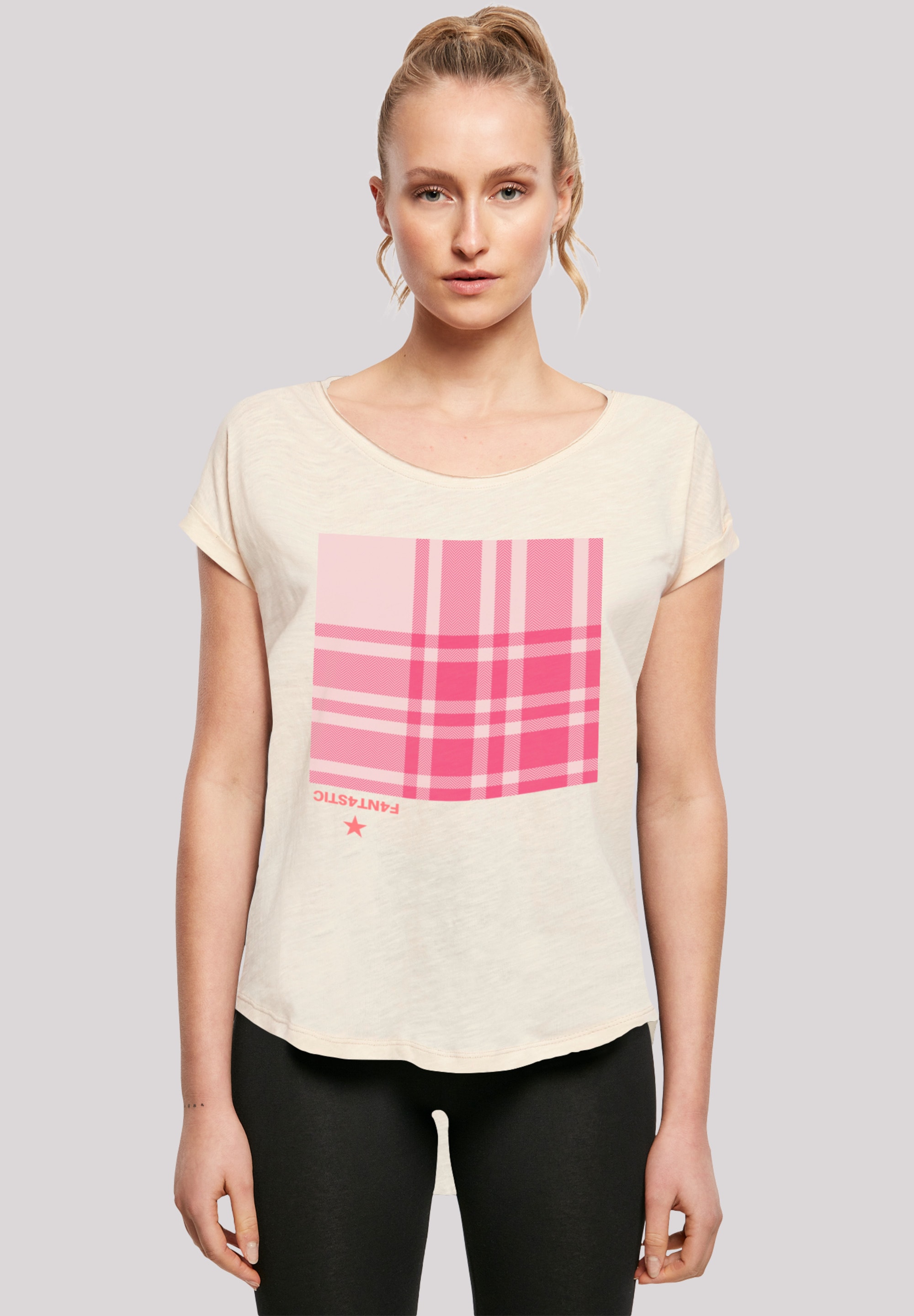 F4NT4STIC T-Shirt "Karo Pink", Print günstig online kaufen