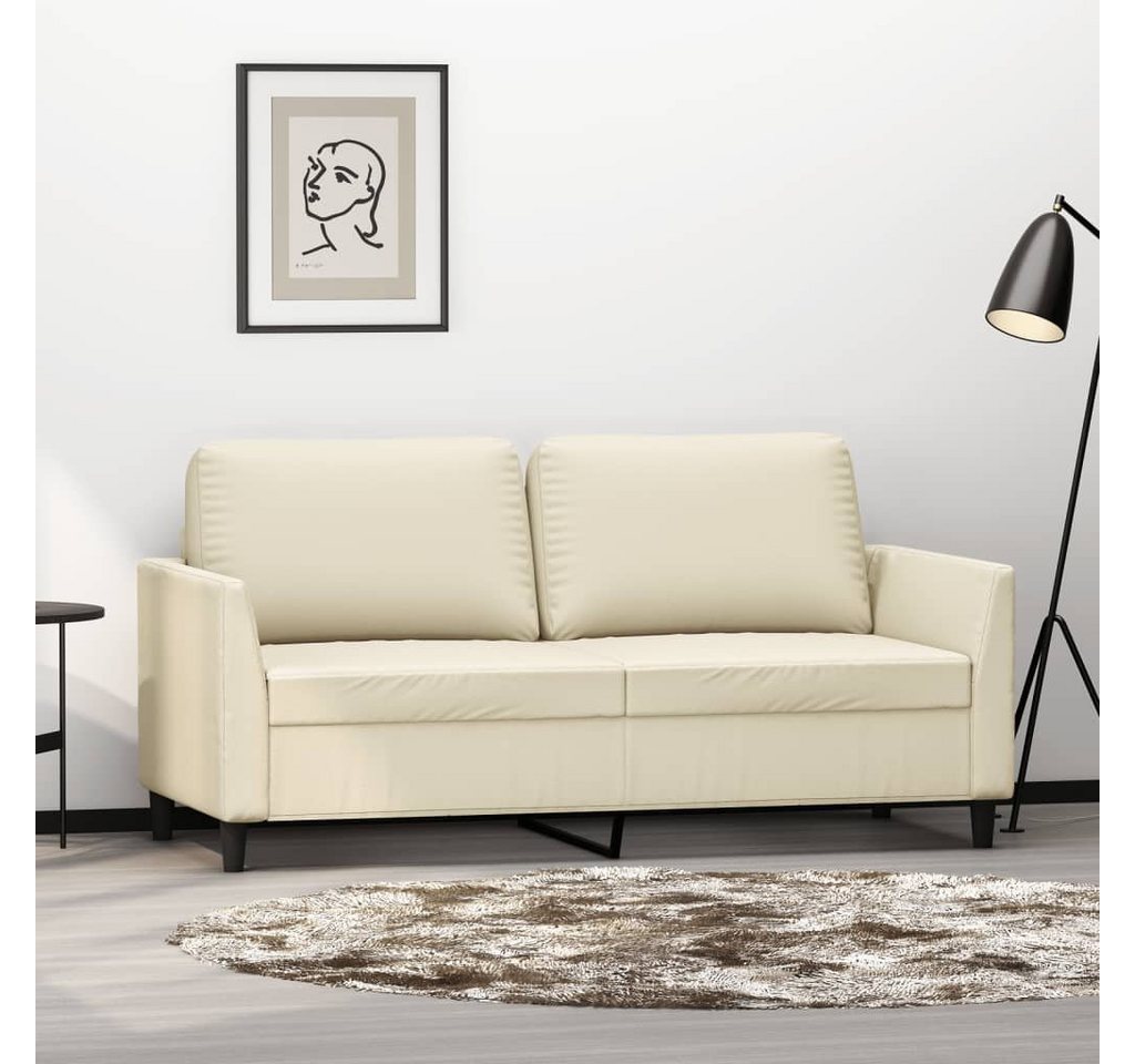 vidaXL Sofa 2-Sitzer-Sofa Creme 140 cm Kunstleder günstig online kaufen