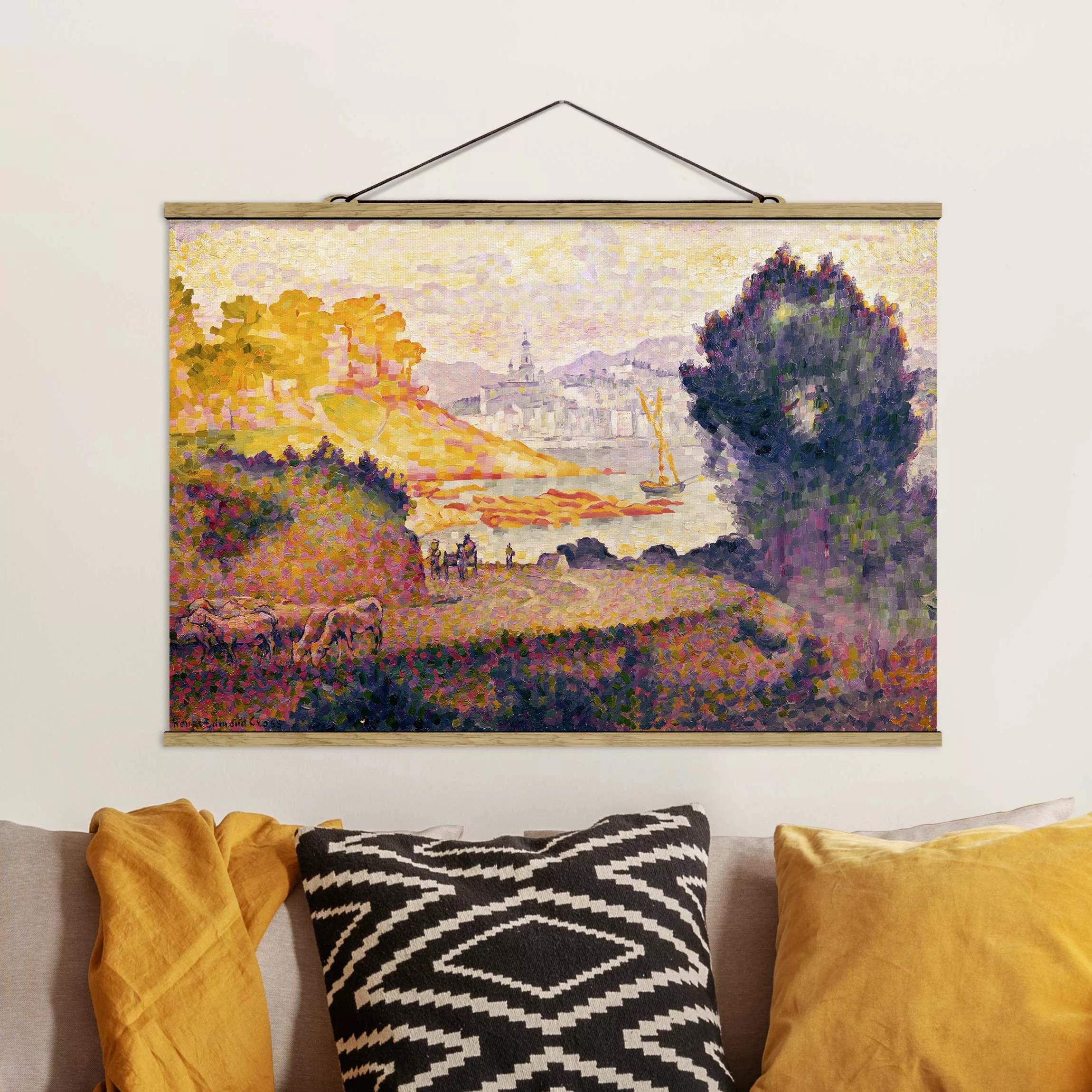 Stoffbild Kunstdruck mit Posterleisten - Querformat Henri Edmond Cross - Au günstig online kaufen