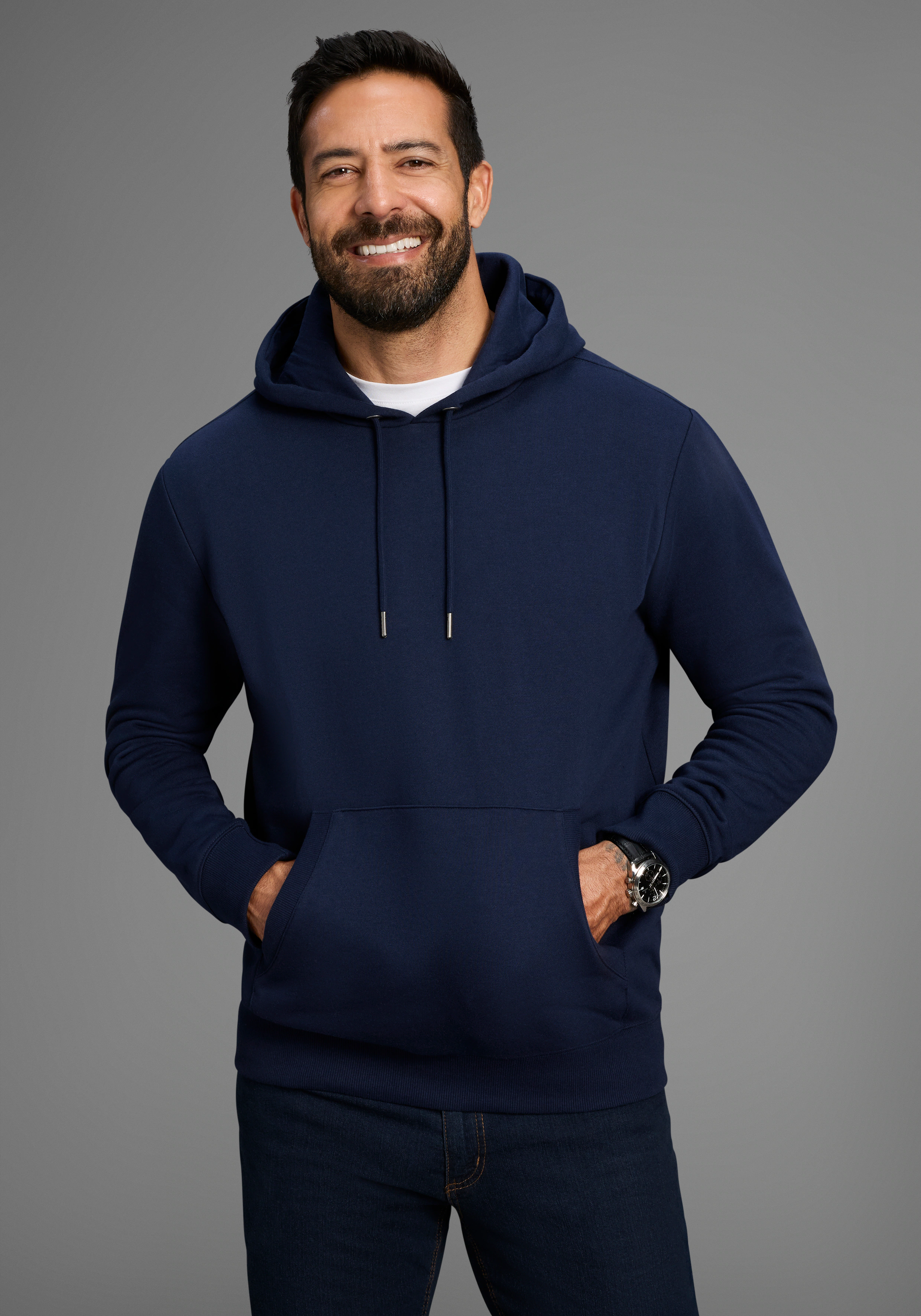Mans World Kapuzensweatshirt, mit Kämguruhtasche günstig online kaufen