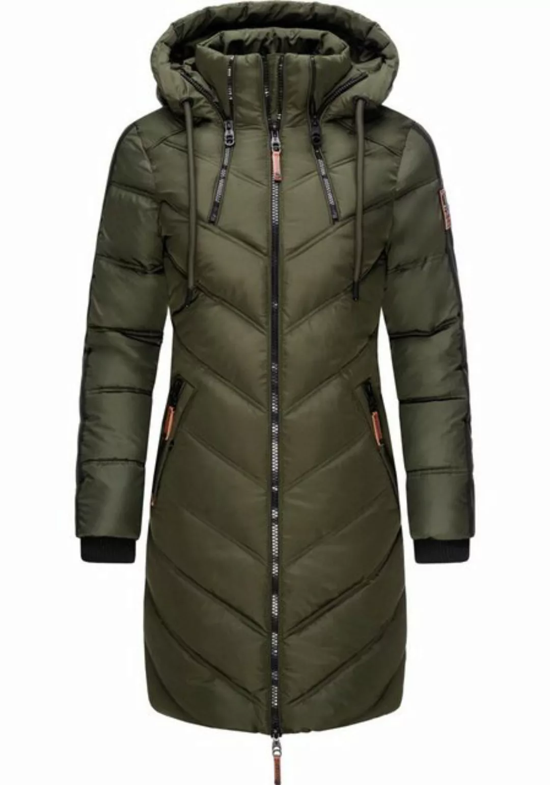 Marikoo Wintermantel "Armasa", modischer Damen Winter Steppmantel mit Kapuz günstig online kaufen