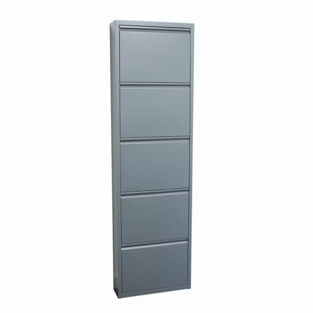 ebuy24 Schuhschrank Pisa Schuhschrank mit 5 Klappen/Türen in Metall gr günstig online kaufen