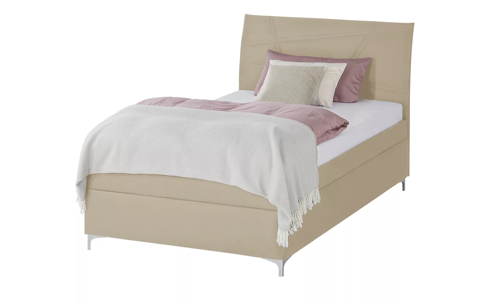 Polsterbett  Lerryn ¦ beige ¦ Maße (cm): B: 146 H: 110 Betten > Komfortbett günstig online kaufen