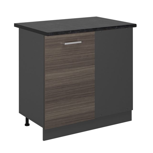 Vicco Eckunterschrank R-Line, Edelgrau/Anthrazit, 86 cm, AP Anthrazit günstig online kaufen