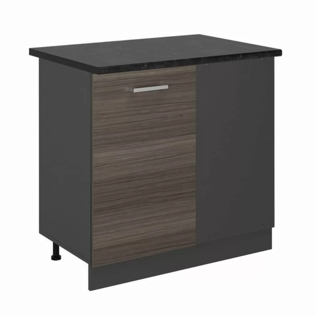 Vicco Eckunterschrank R-Line, Edelgrau/Anthrazit, 86 cm, AP Anthrazit günstig online kaufen