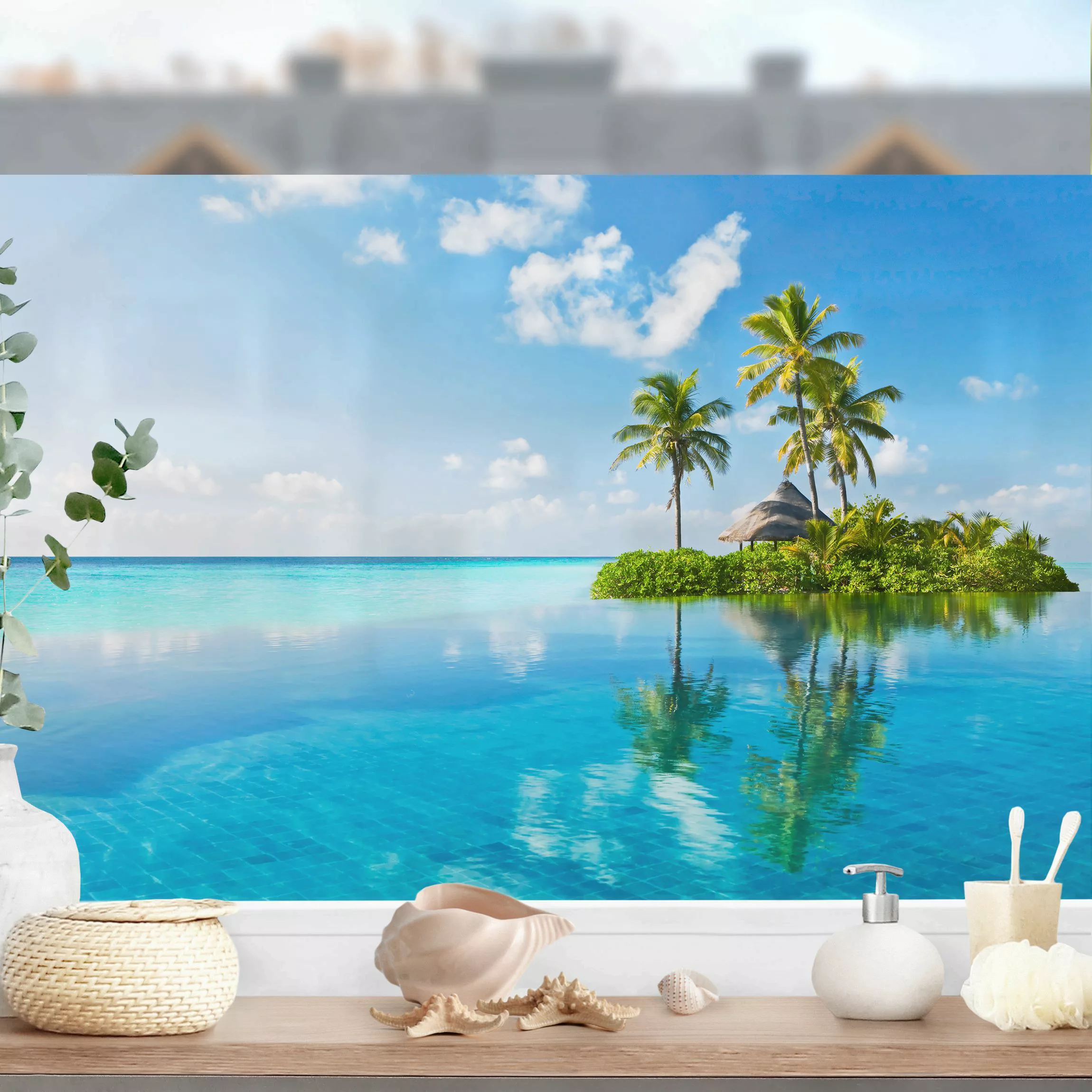 Fensterfolie Tropisches Paradies günstig online kaufen