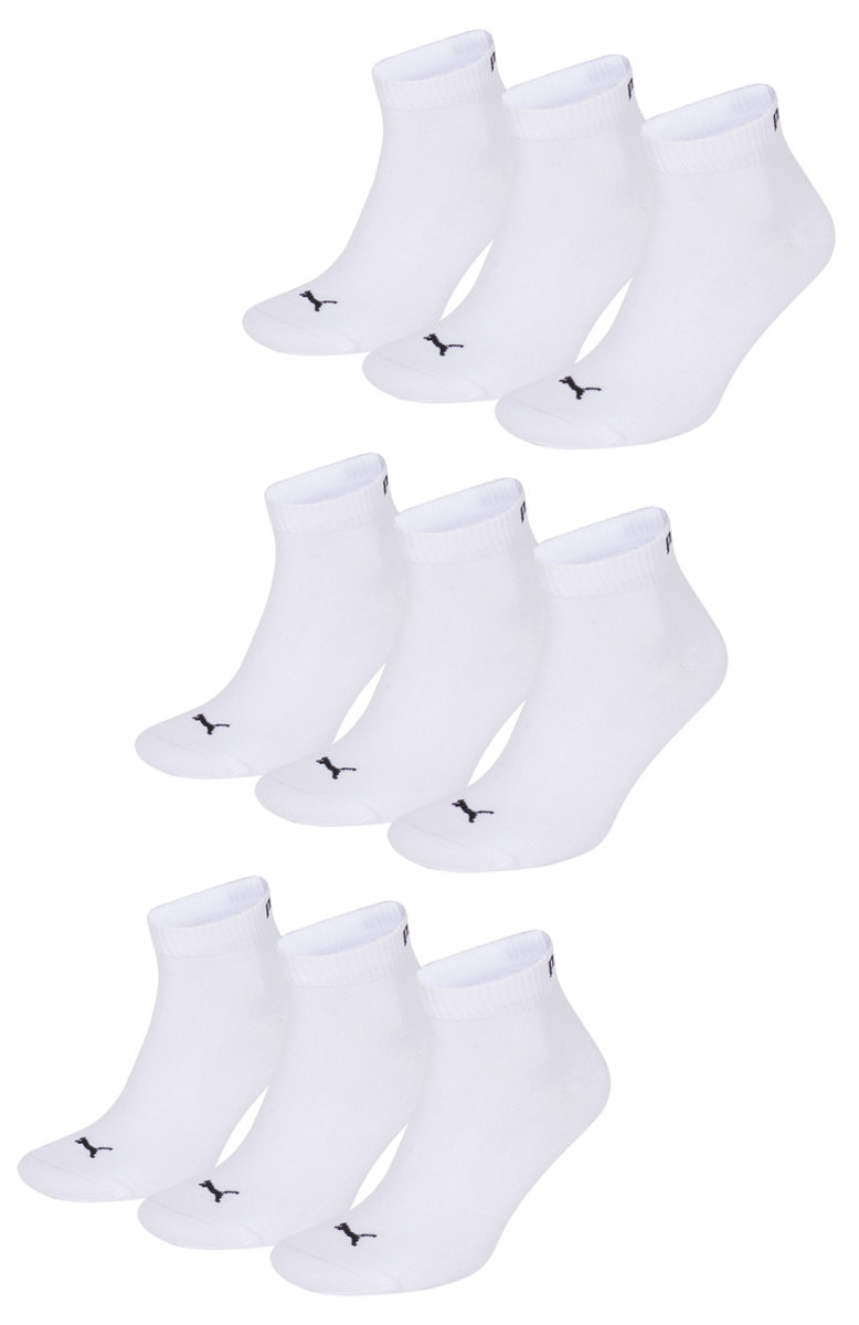 Puma Quarter Unisex Sneakers Socken 9er Set 9 Paar - Weiß günstig online kaufen