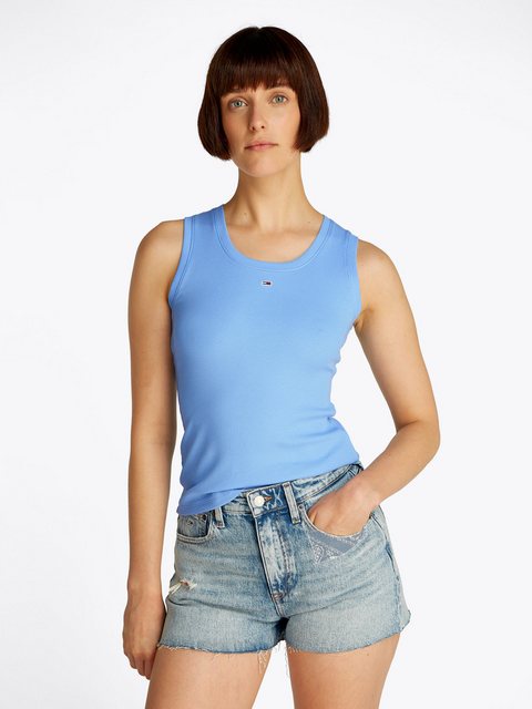 Tommy Jeans Tanktop TJW ESSENTIAL RIB TANK EXT mit Logostickerei günstig online kaufen