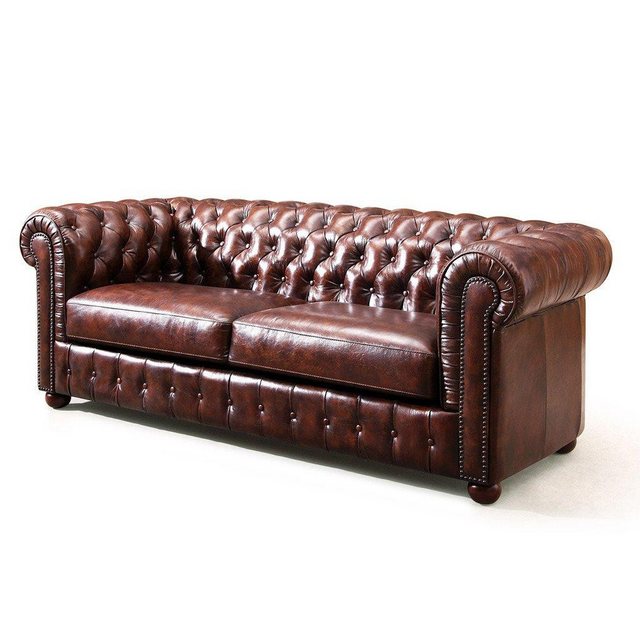 Xlmoebel Sofa Zweisitzer Chesterfield Kunstleder-Sofa mit luxuriösem Polste günstig online kaufen