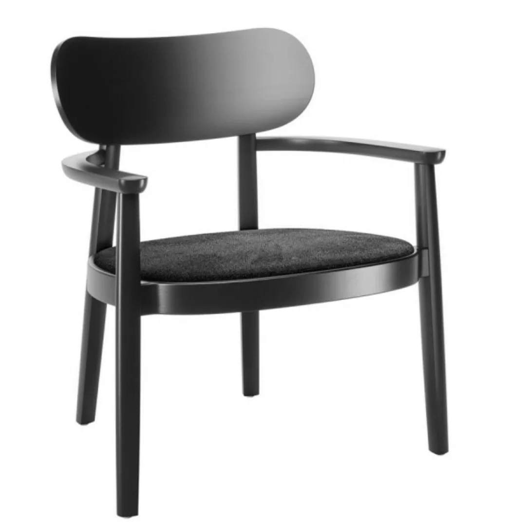 THONET 119 SPF Holzstuhl schwarz mit Armlehnen | Polstersitz | Konfigurator günstig online kaufen