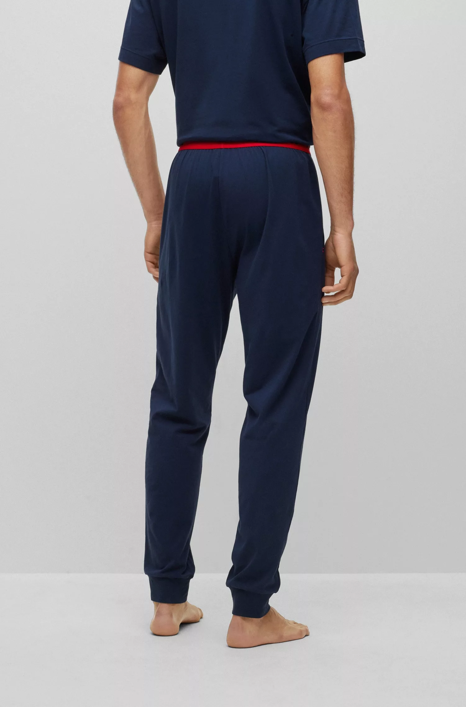HUGO Underwear Pyjamahose "Linked Pants", mit kontrastfarbenen Logo-Elastik günstig online kaufen