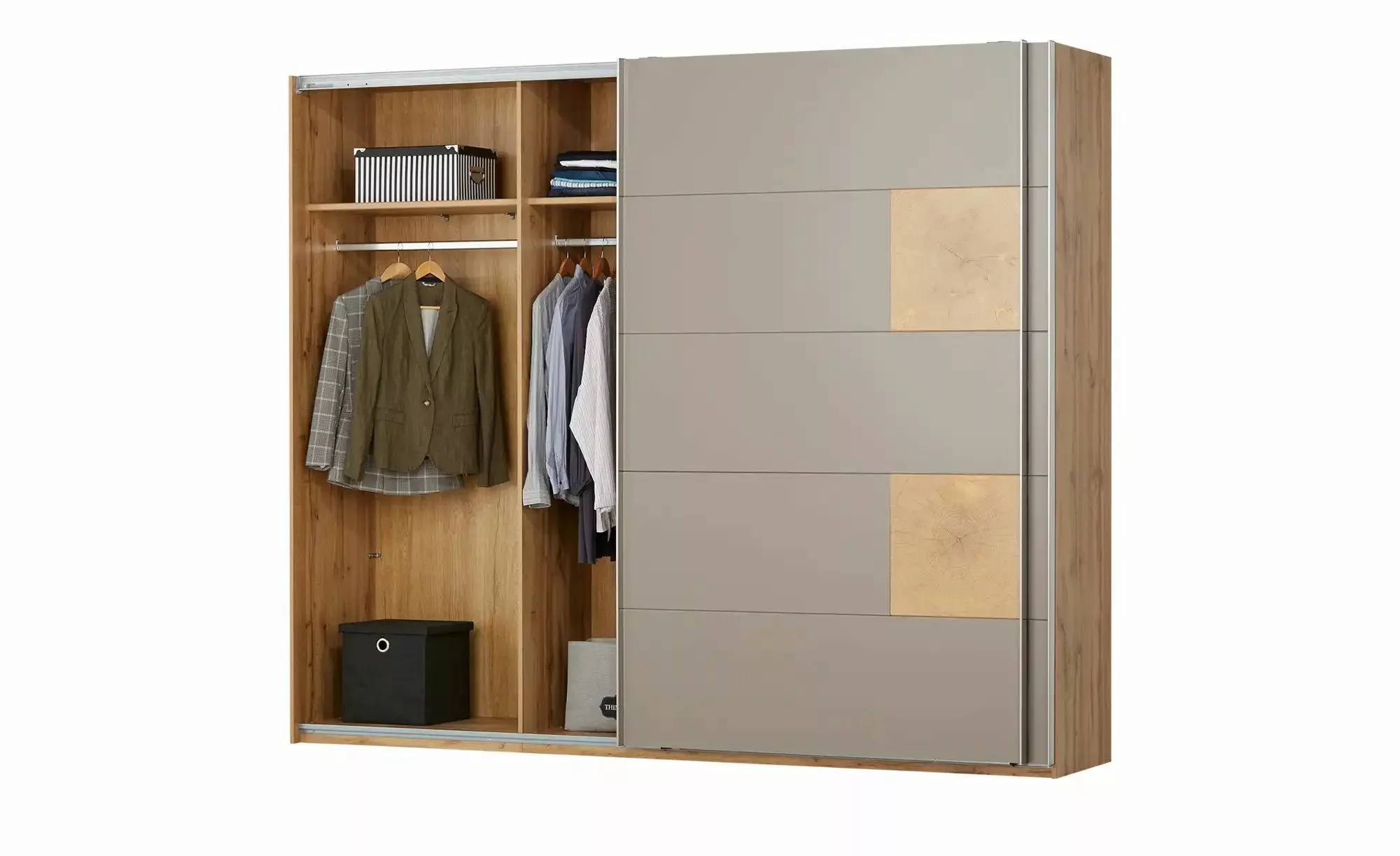 Schwebetürenschrank  Rugby ¦ grau ¦ Maße (cm): B: 270 H: 225 T: 60 Schränke günstig online kaufen