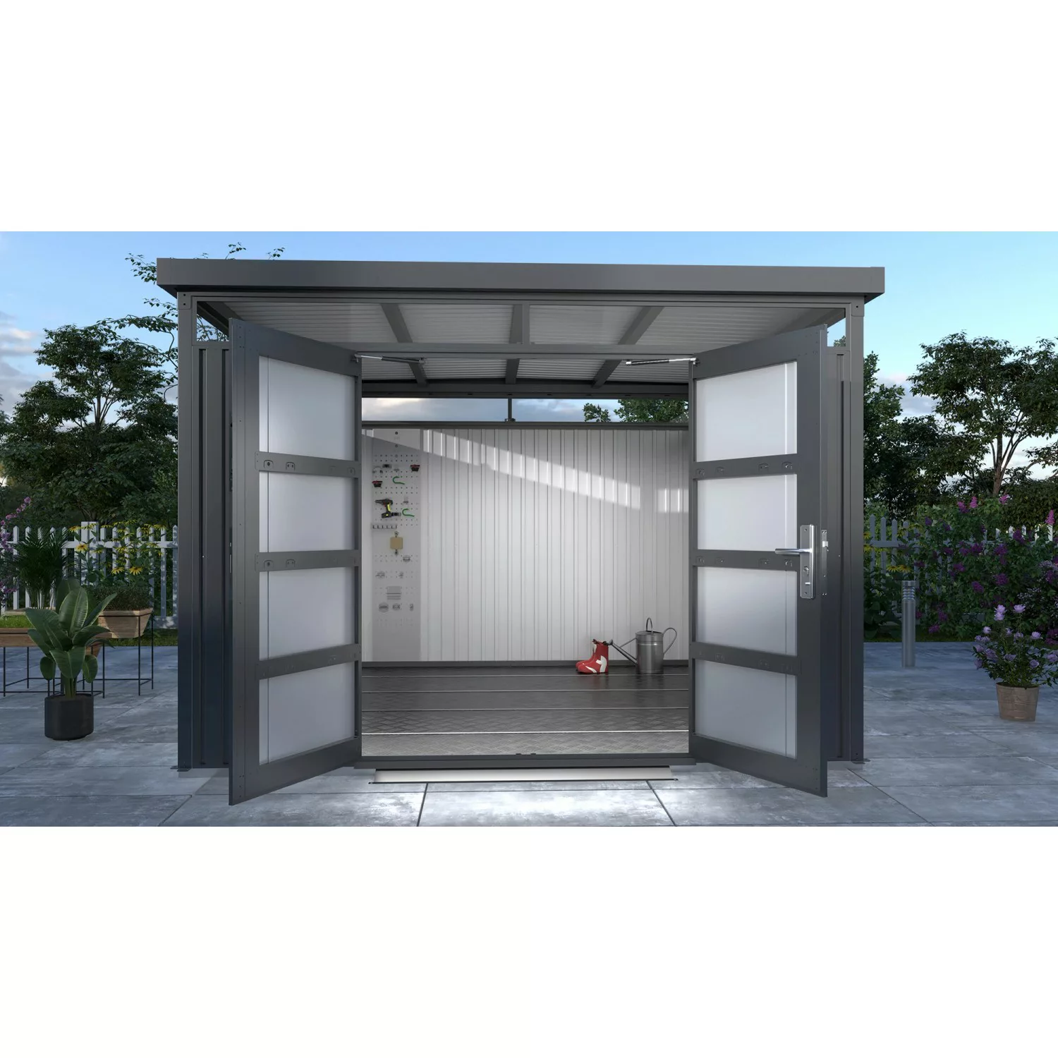 Floraworld Premium Systemgerätehaus mit Oberlicht 314 x 218 x 314 cm günstig online kaufen