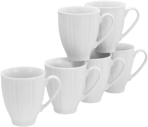 CreaTable Kaffeebecherset Barcelona weiß Porzellan 6 tlg. günstig online kaufen