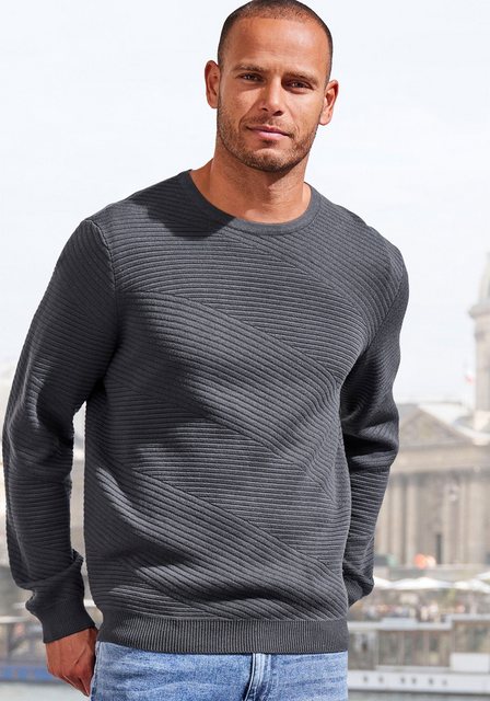 John Devin Strickpullover aus weichem Strukturstrick günstig online kaufen