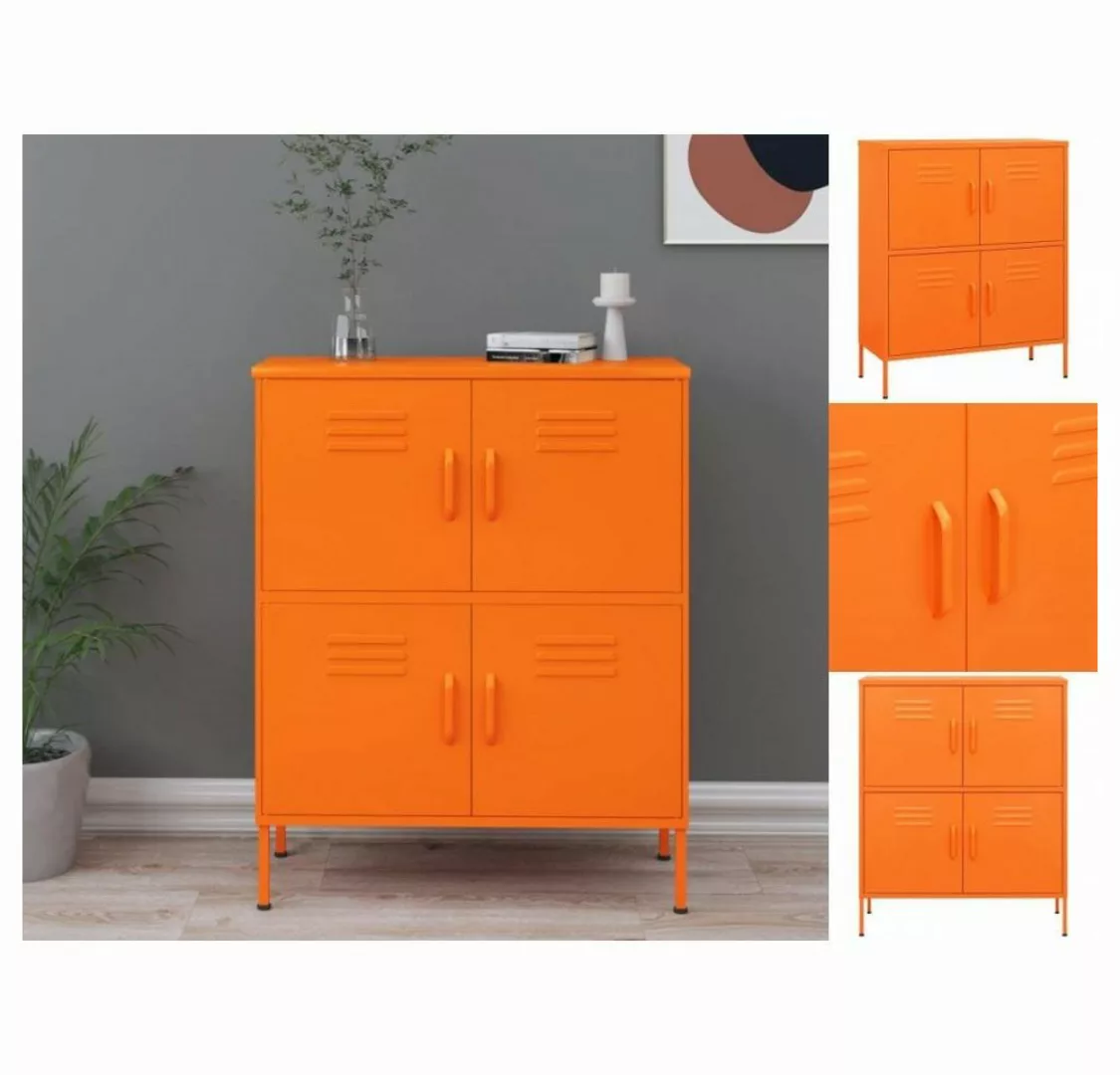 vidaXL Kleiderschrank Lagerschrank Orange 80x35x101,5 cm Stahl günstig online kaufen