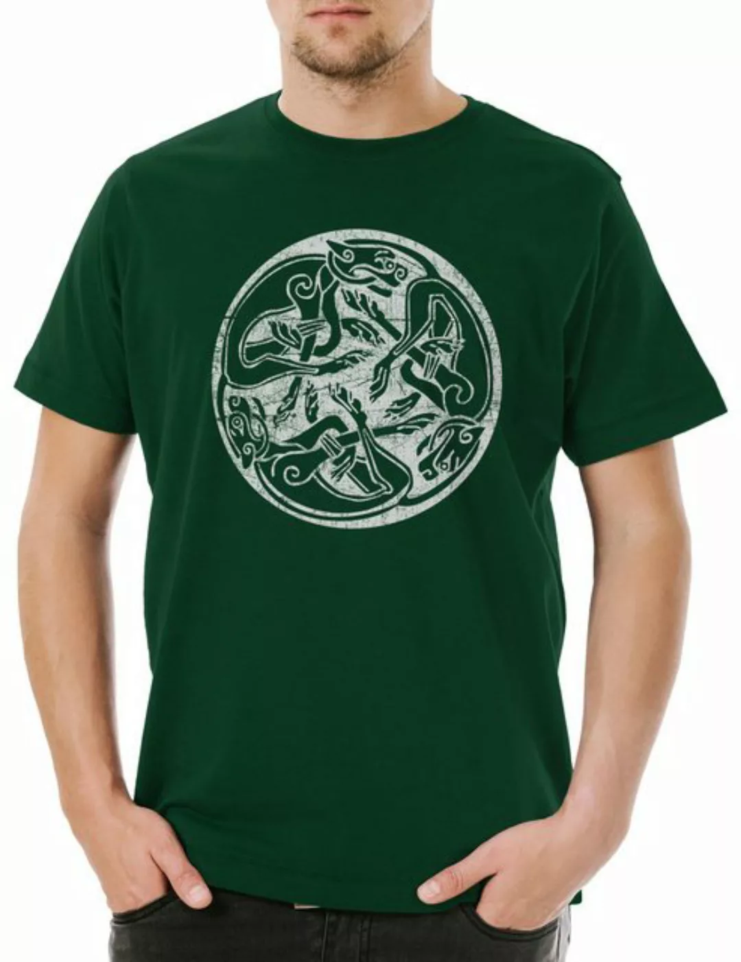 Urban Backwoods Print-Shirt Celtic Dogs Herren T-Shirt Kelten Keltischer Kr günstig online kaufen