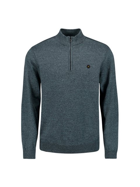 NO EXCESS Strickpullover Pullover Half Zip 2 Coloured Melange günstig online kaufen