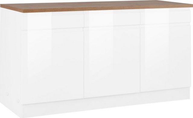 KOCHSTATION Unterschrank "KS-Virginia", 85 cm hoch, 150 cm breit, 3 Schubla günstig online kaufen