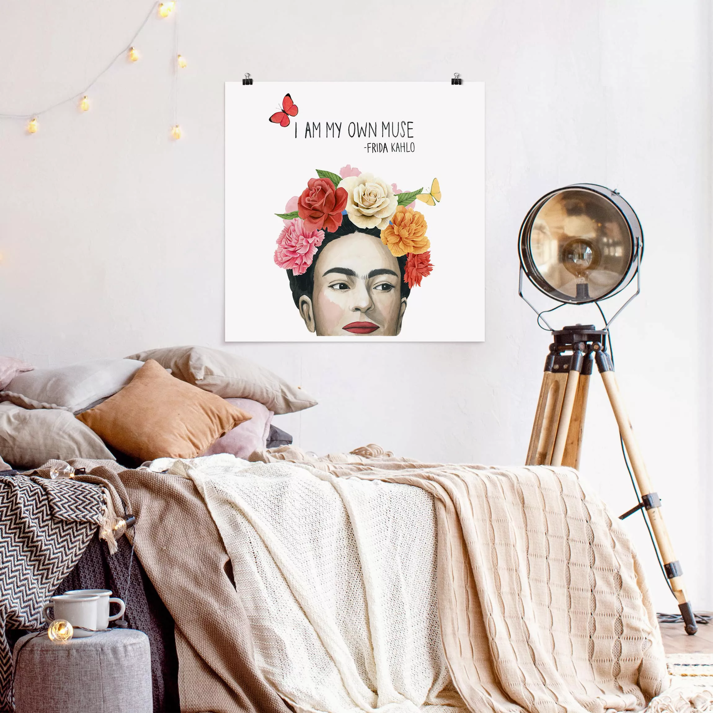 Poster Spruch - Quadrat Fridas Gedanken - Muse günstig online kaufen