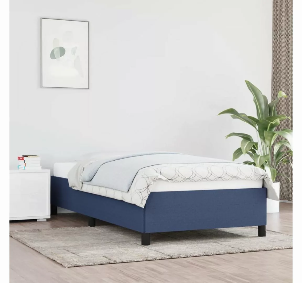 furnicato Bett Bettgestell Blau 90x190 cm Stoff günstig online kaufen