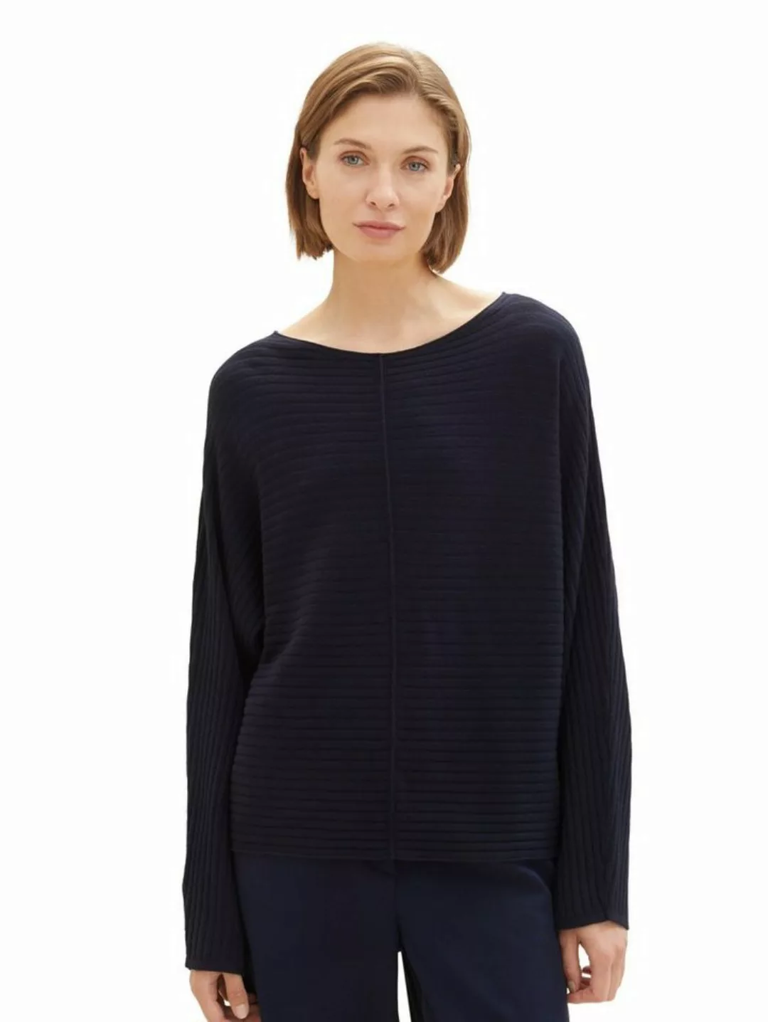 Tom Tailor Damen Pullover STRUCTURED BATWING - Regular Fit günstig online kaufen