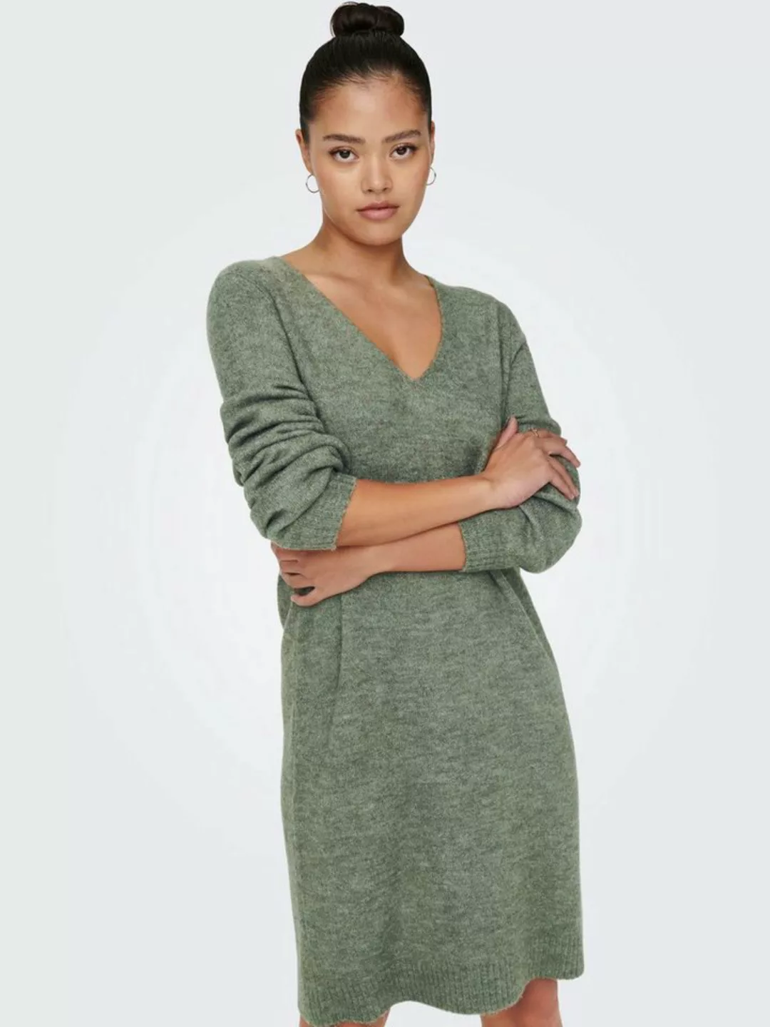 JDY Strickkleid JDYELANORA L/S V-NECK DRESS KNT NOOS günstig online kaufen