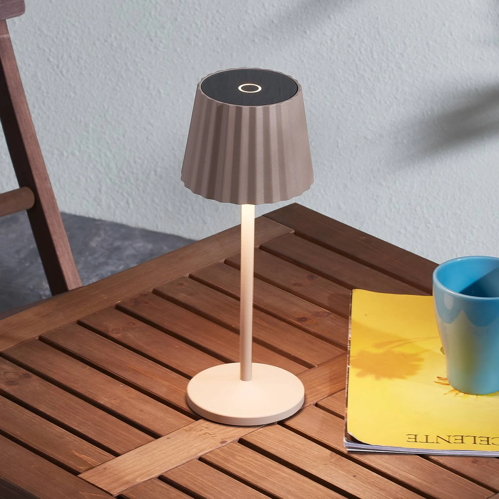 Lindby LED-Akku-Tischleuchte Esali, sandbeige, 2er-Set günstig online kaufen