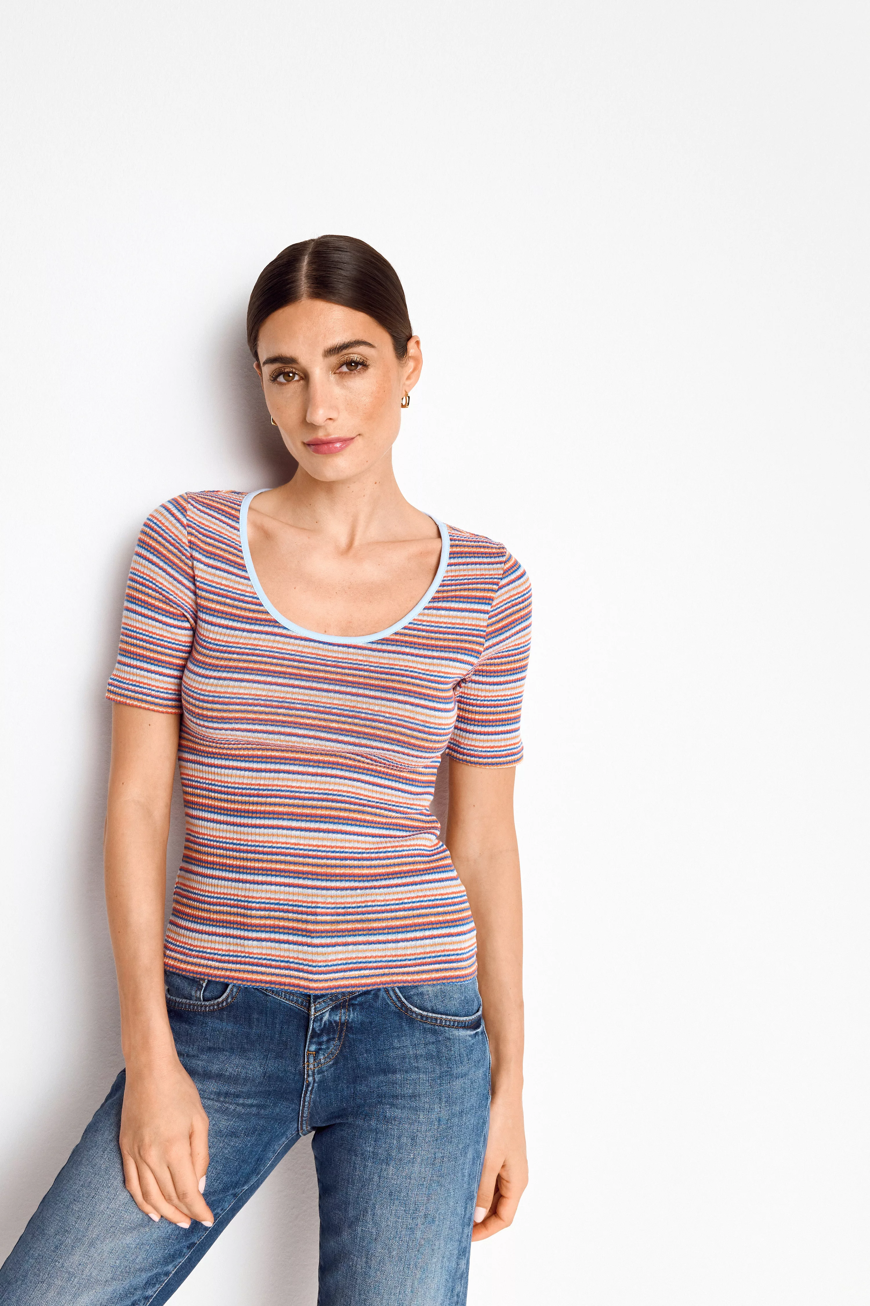 Rich & Royal T-Shirt multicolour stripe rib shirt organi günstig online kaufen