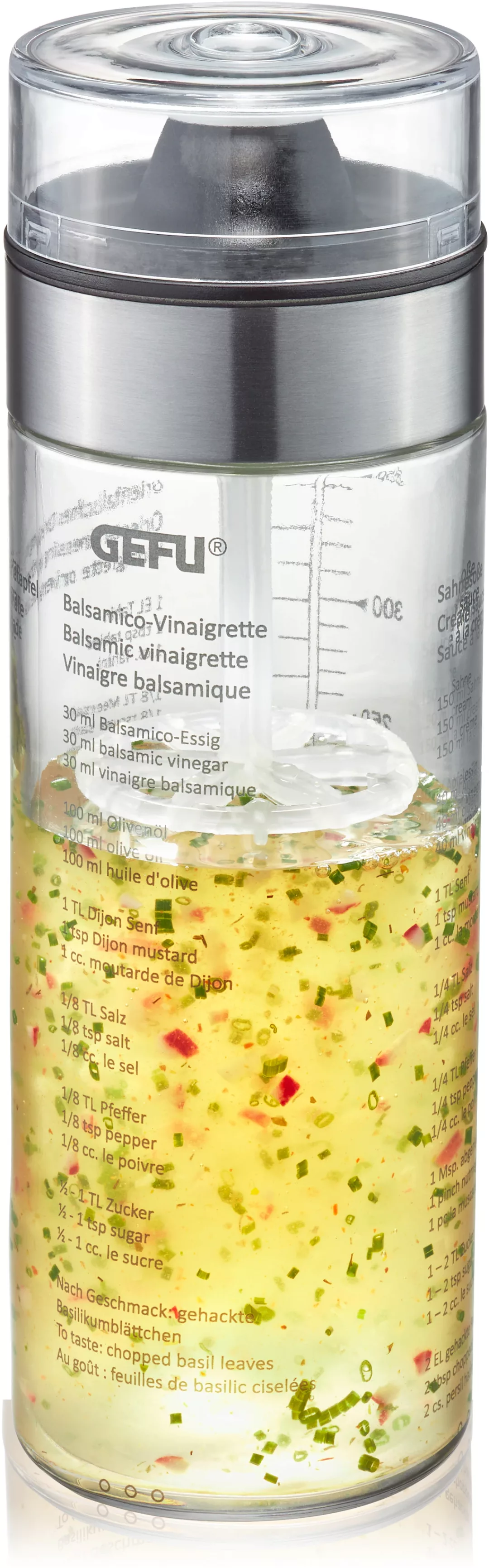 Gefu Dressingshaker  MIX ¦ transparent/klar ¦ Glas , Kunststoff, Edelstahl günstig online kaufen