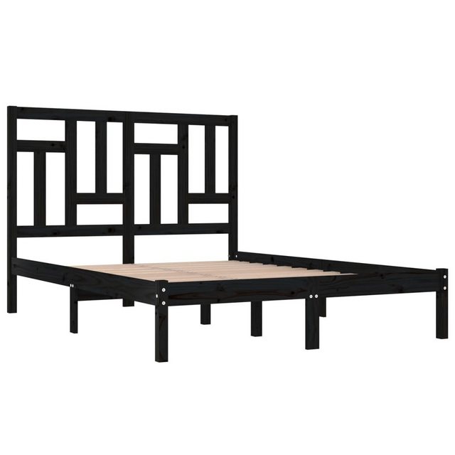 vidaXL Bettgestell Massivholzbett Schwarz Kiefer 200x200 cm Bett Bettgestel günstig online kaufen