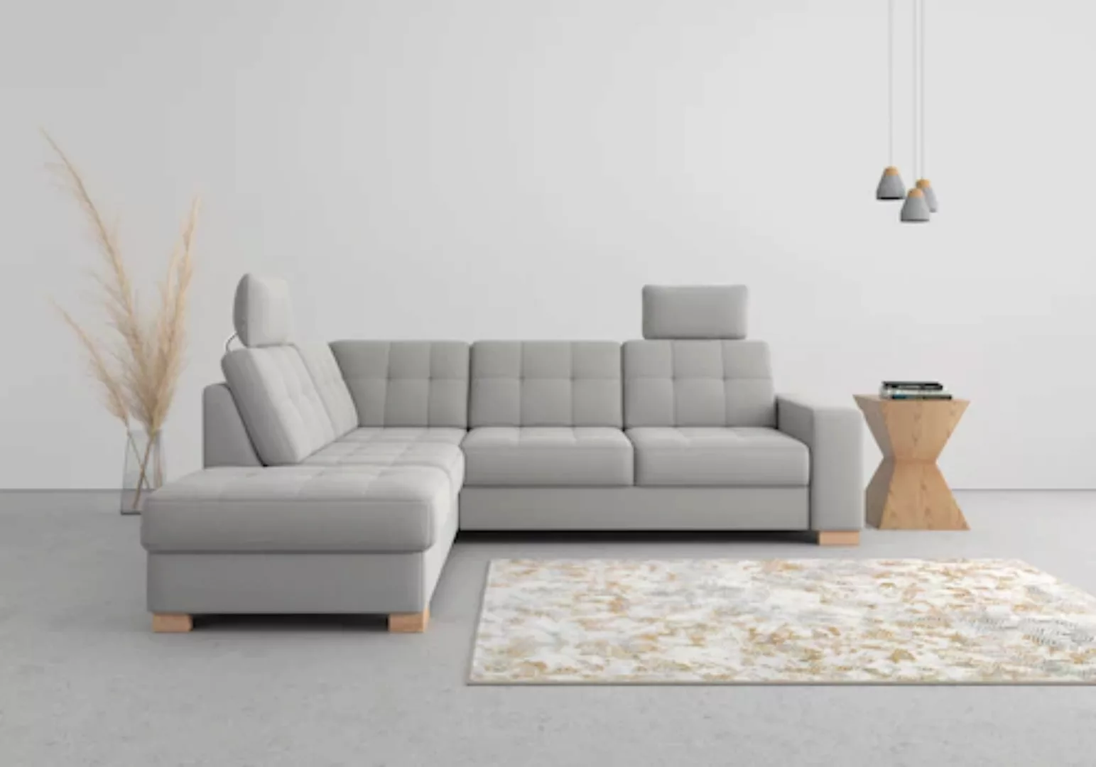 sit&more Ecksofa »Quincy L-Form«, wahlweise mit Bettfunktion und Bettkasten günstig online kaufen