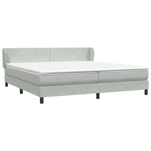 vidaXL Bett Boxspringbett mit Matratzen Hellgrau 180x220 cm Samt günstig online kaufen