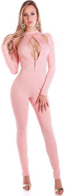 Koucla Jumpsuit sexy Langarm Overall mit Cut Outs, Bodysuit Clubwear Party günstig online kaufen