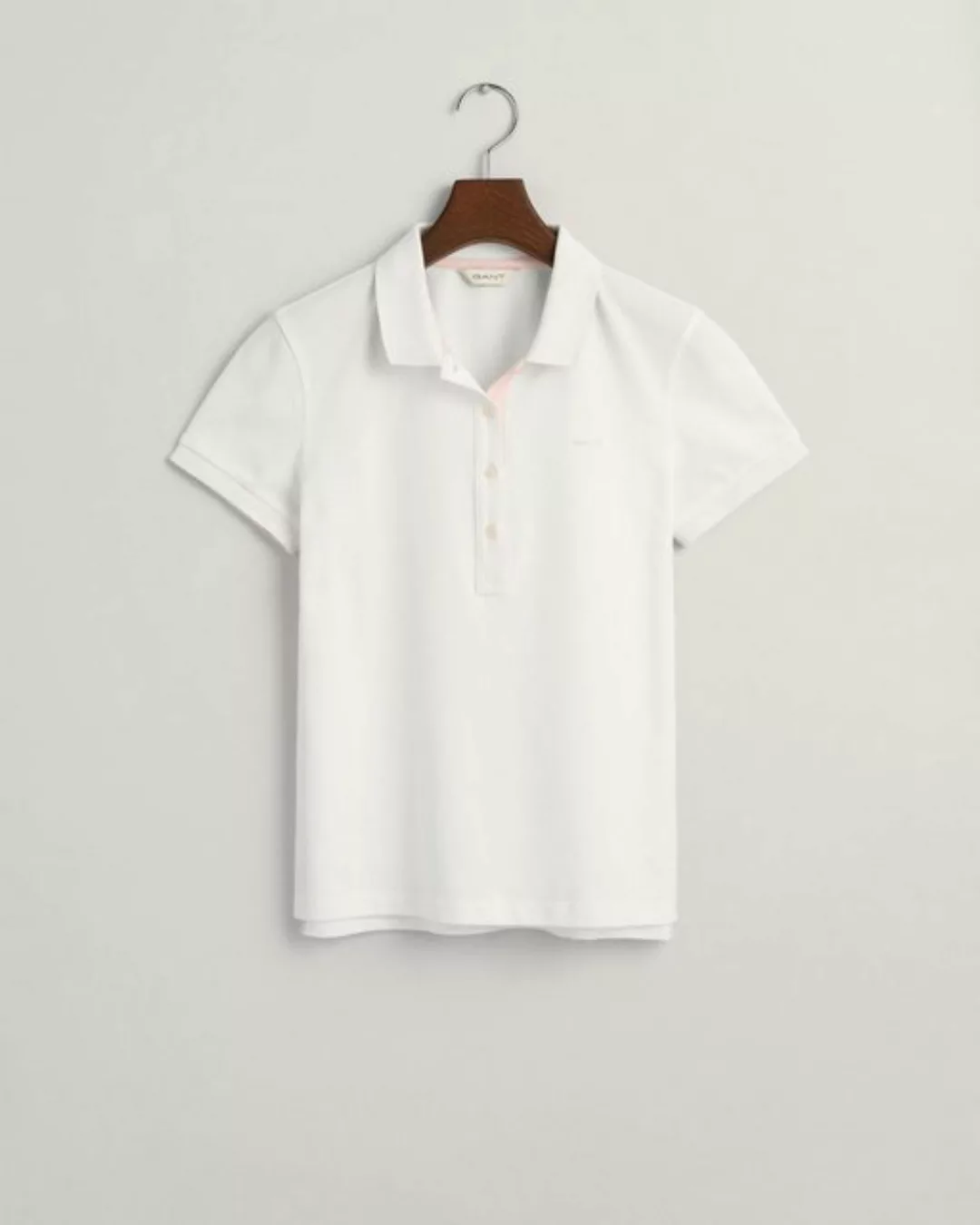 Gant Poloshirt CONTRAST COLLAR SS PIQUE POLO, WHITE günstig online kaufen