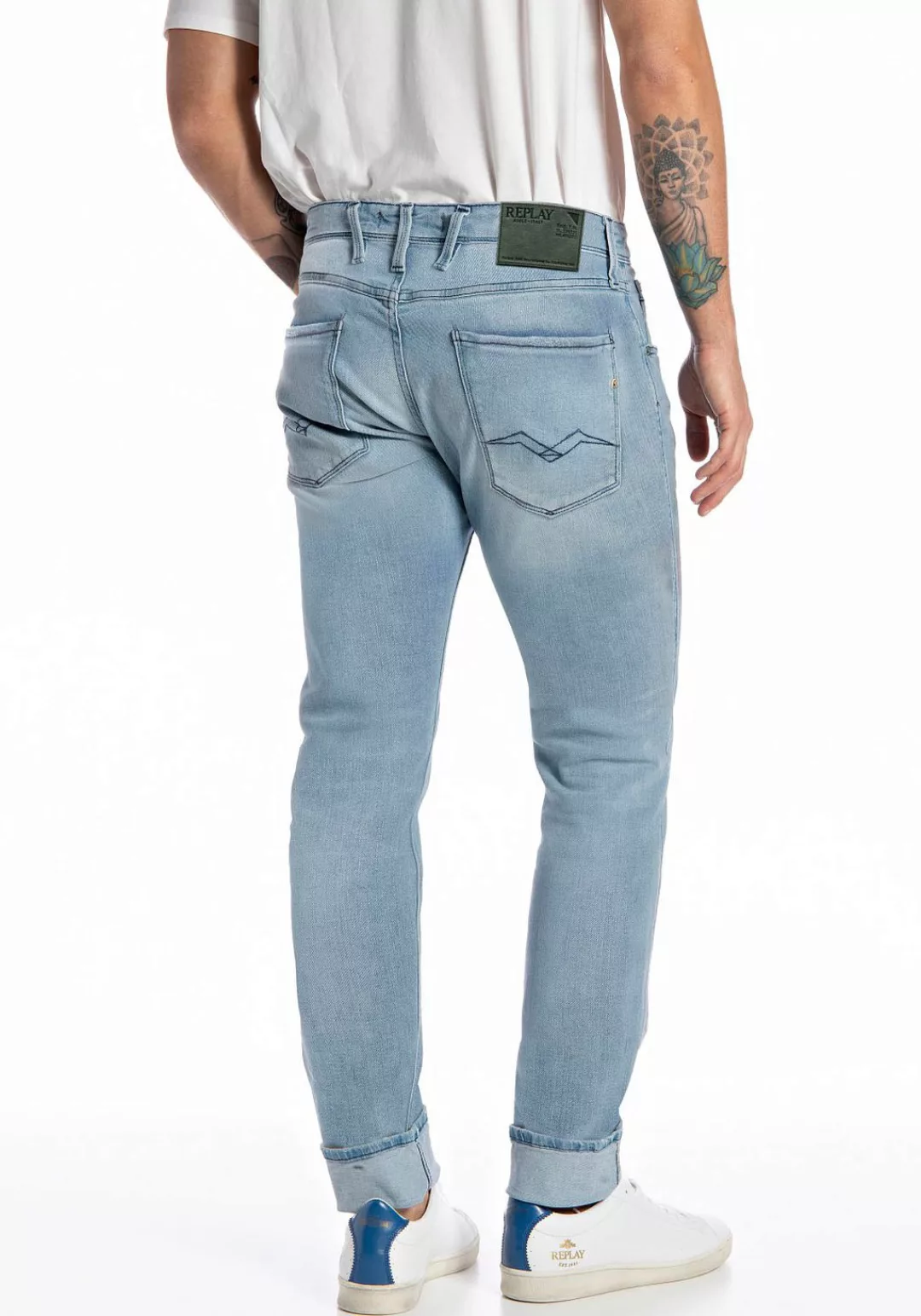 Replay Herren Jeans ANBASS - Slim Fit - Blau - Light Blue günstig online kaufen