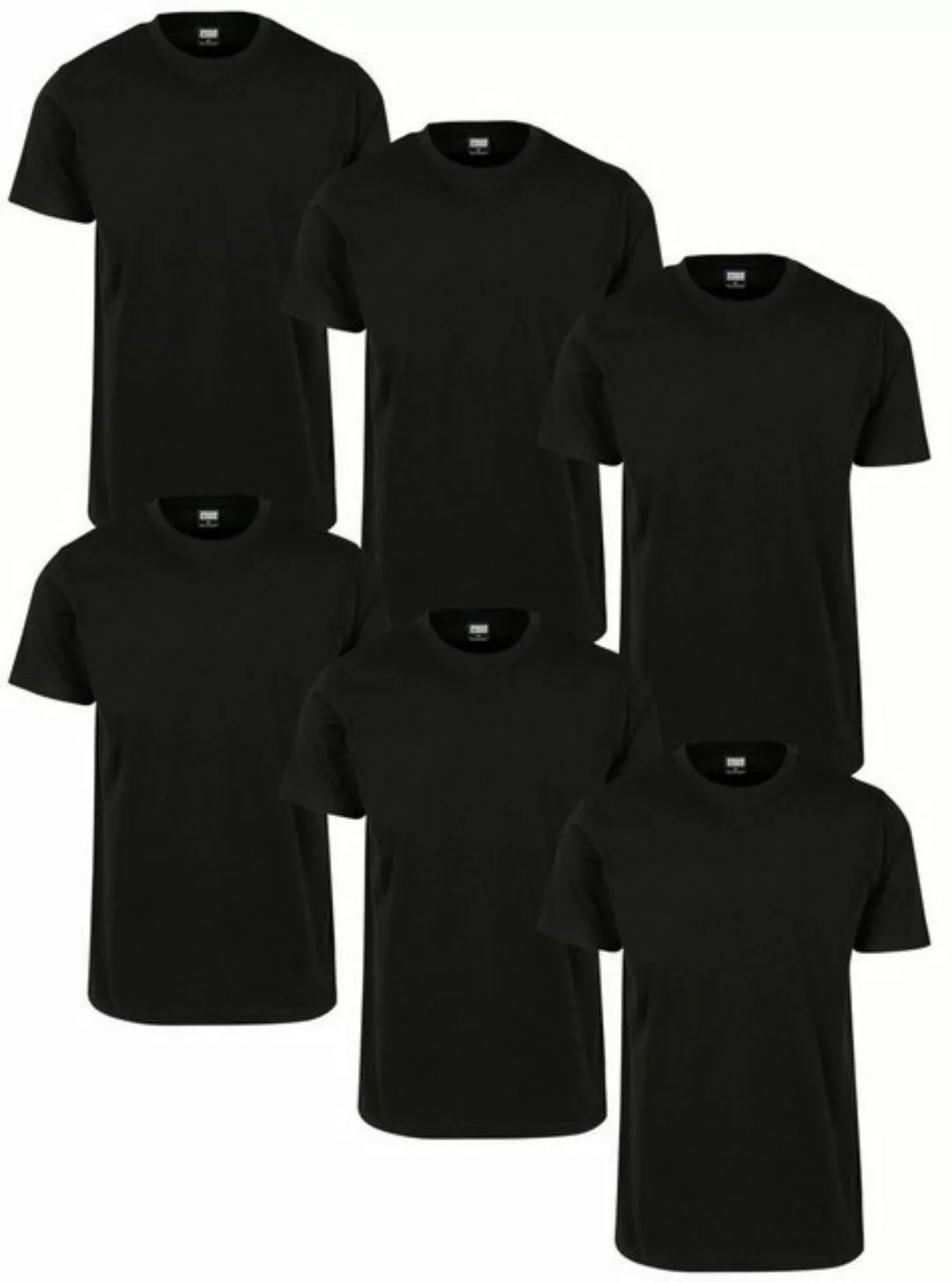 URBAN CLASSICS T-Shirt TB2684C - Basic Tee 6-Pack blk/blk/blk/blk/blk/blk S günstig online kaufen