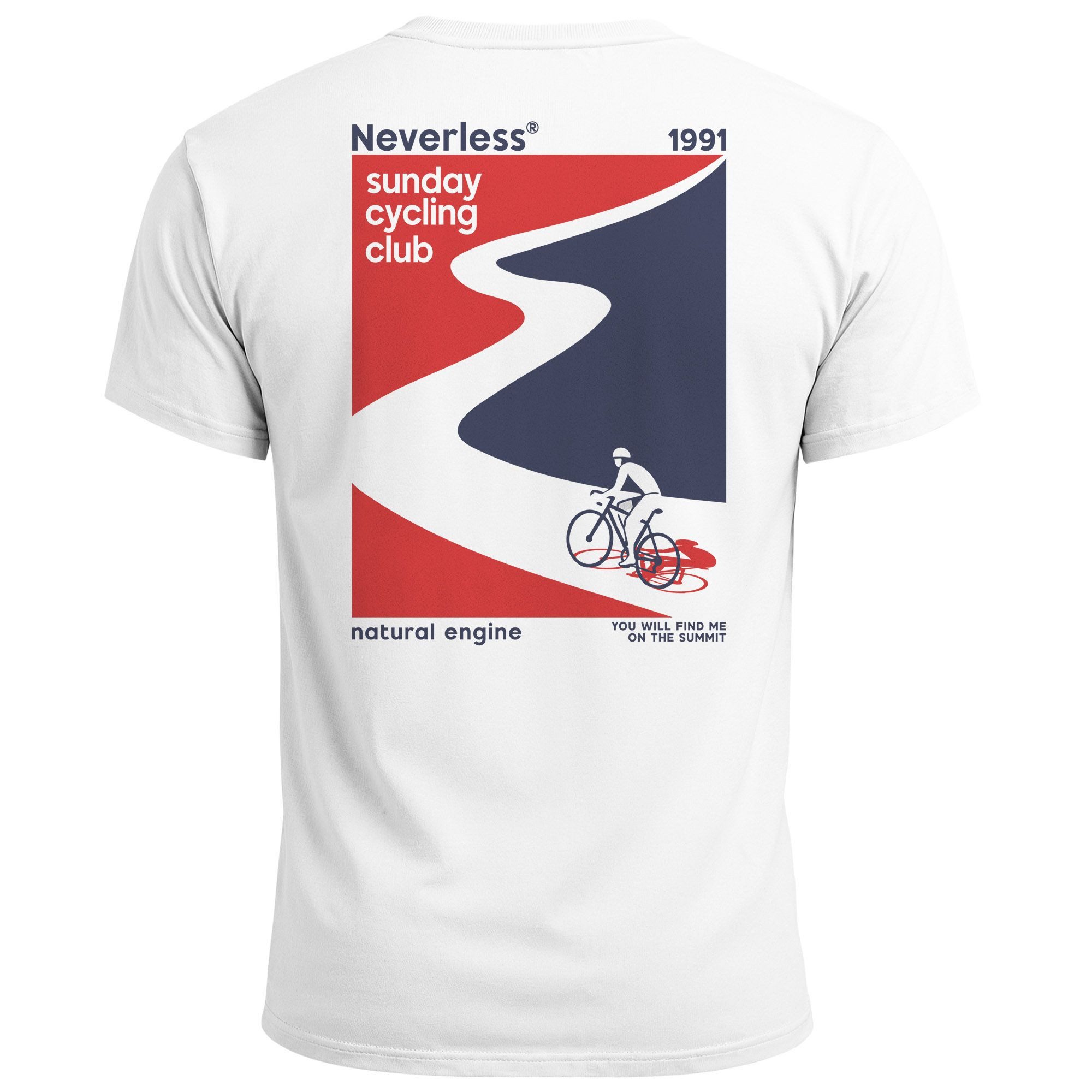 Neverless Print-Shirt Herren T-Shirt Backprint Fahrrad günstig online kaufen