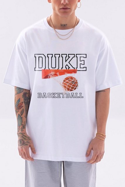 OSSY HOMER Print-Shirt Oversized Herren T-Shirt – Duke Basketball Design günstig online kaufen