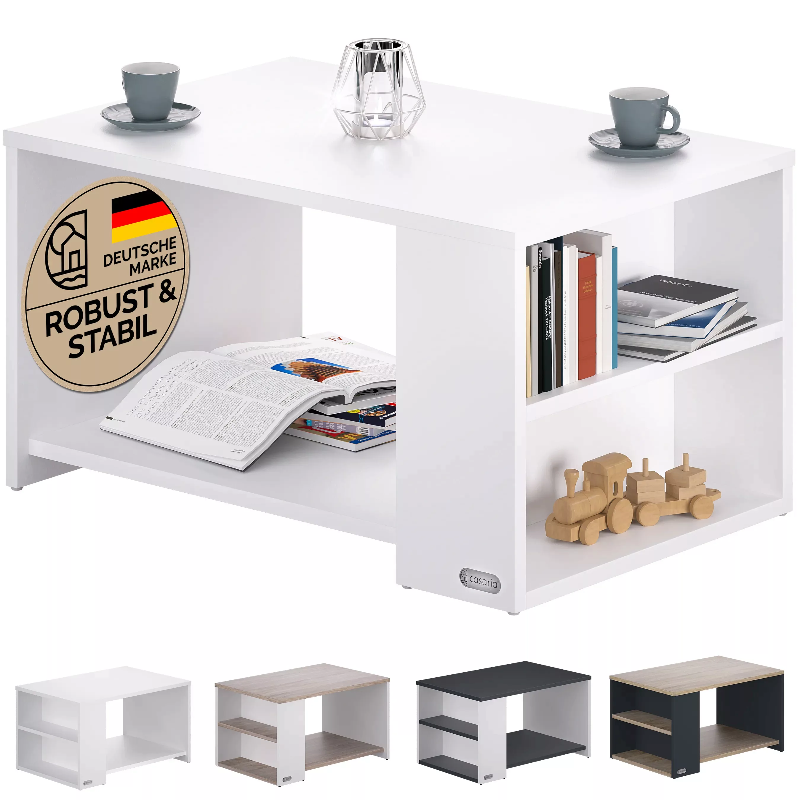 Couchtisch Santa Cruz Weiß 90x60x50cm günstig online kaufen