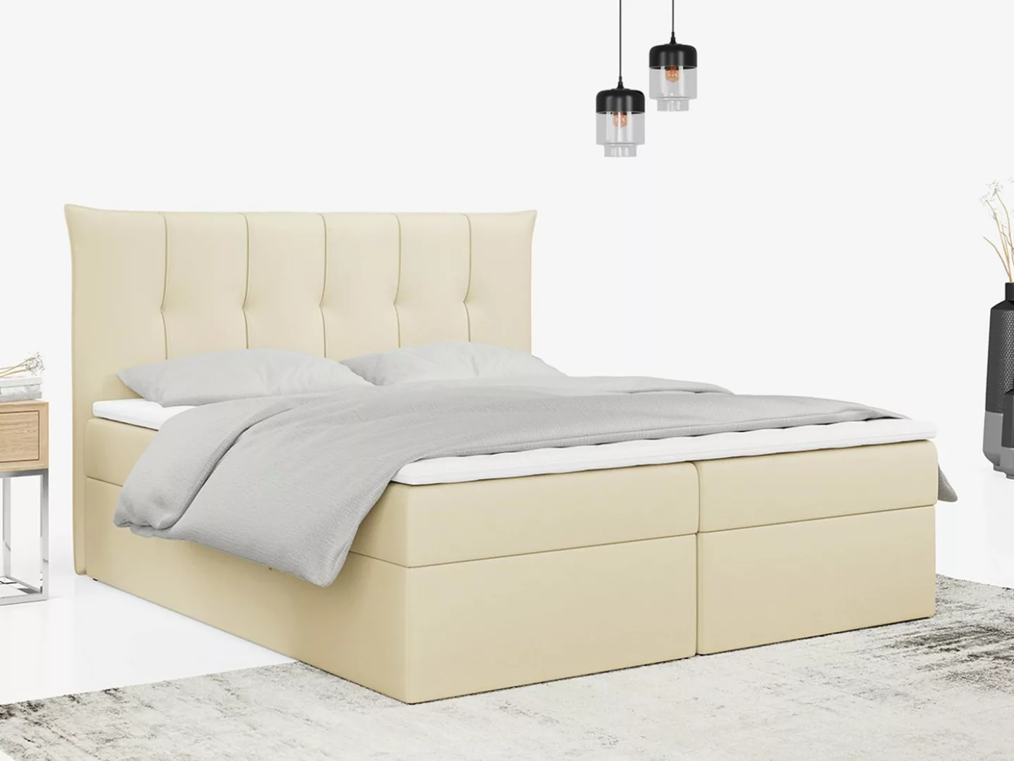 MKS MÖBEL Boxspringbett PREMIUM 10, Doppelbett mit Bettkasten für Schlafzim günstig online kaufen