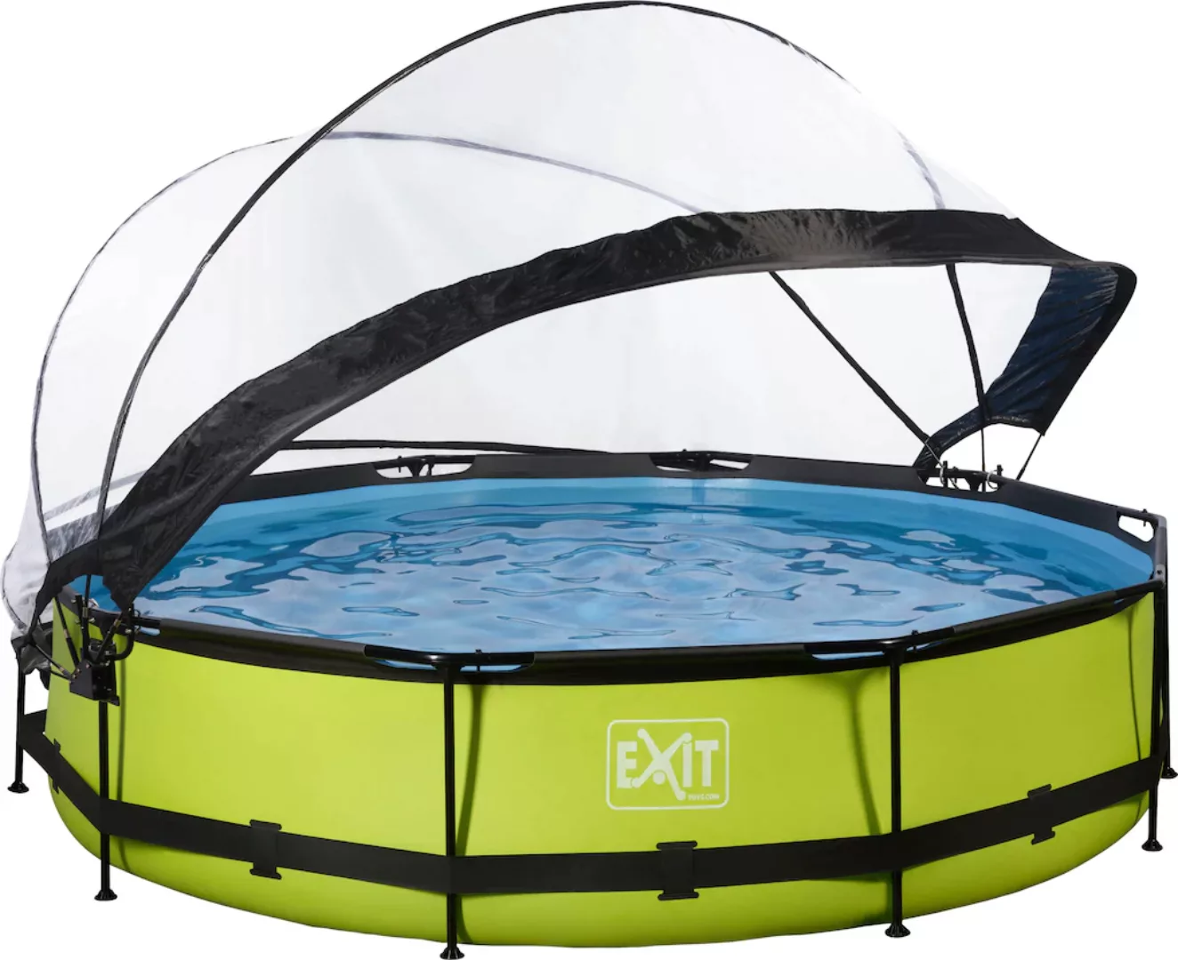 EXIT Lime Pool Grün ø 360 x 76 cm m. Filterpumpe u. Abdeckung günstig online kaufen