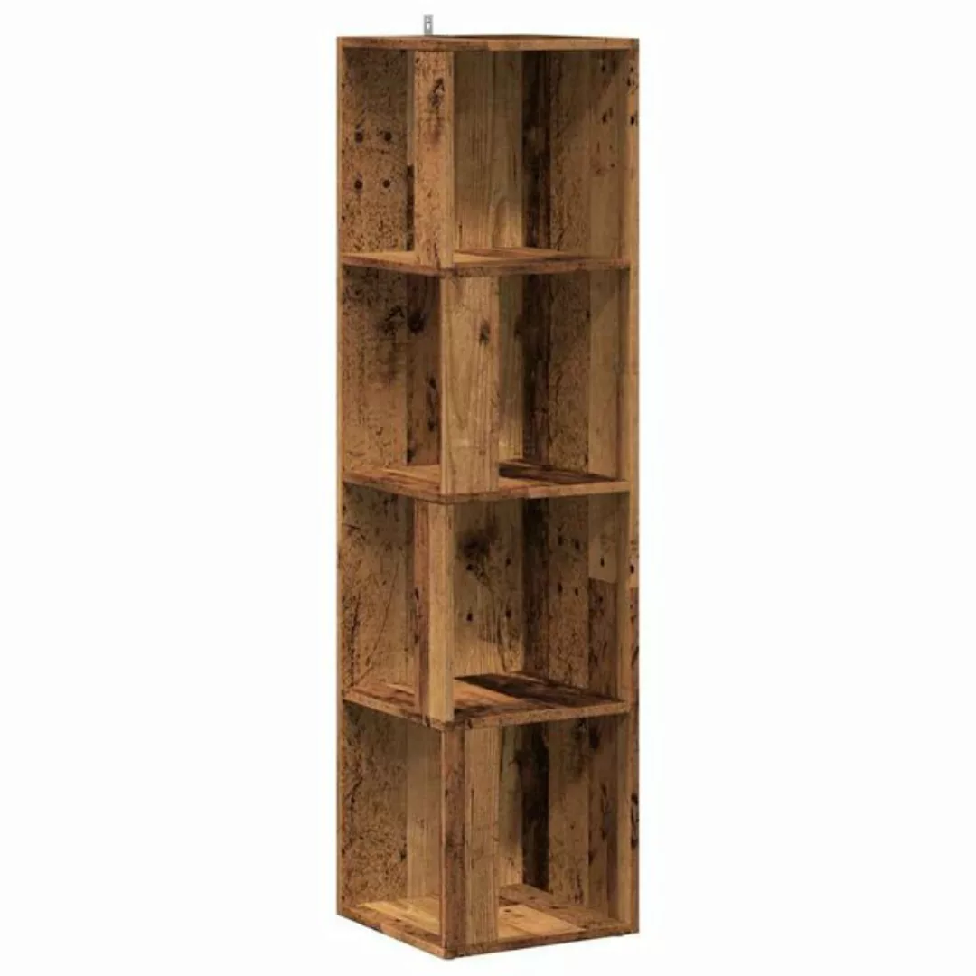 vidaXL Aktenschrank Eckregal Altholz-Optik 33x33x132 cm Holzwerkstoff günstig online kaufen