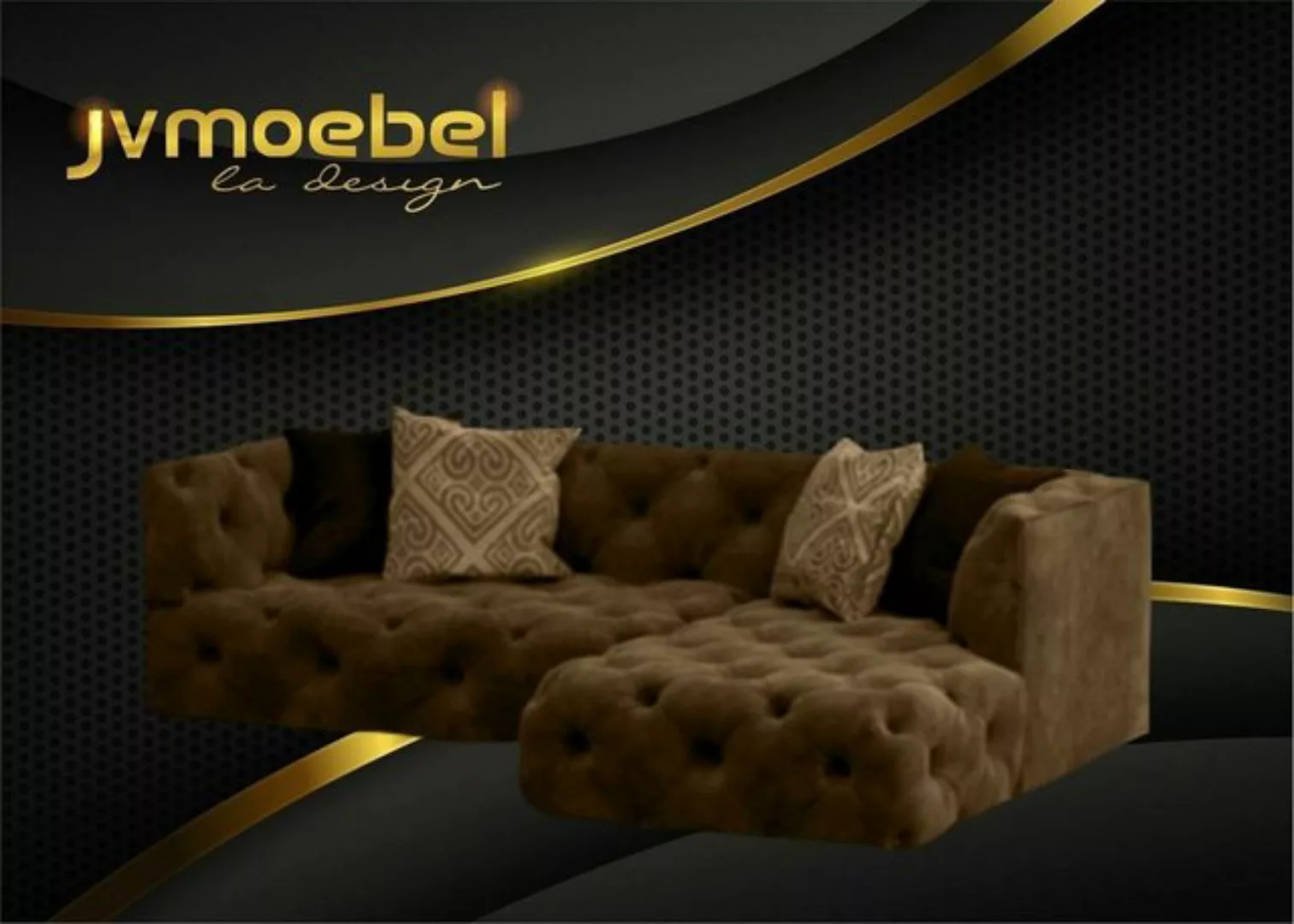 JVmoebel Ecksofa Braunes Chesterfield L-Form Couch Design Polstermöbel Neu, günstig online kaufen