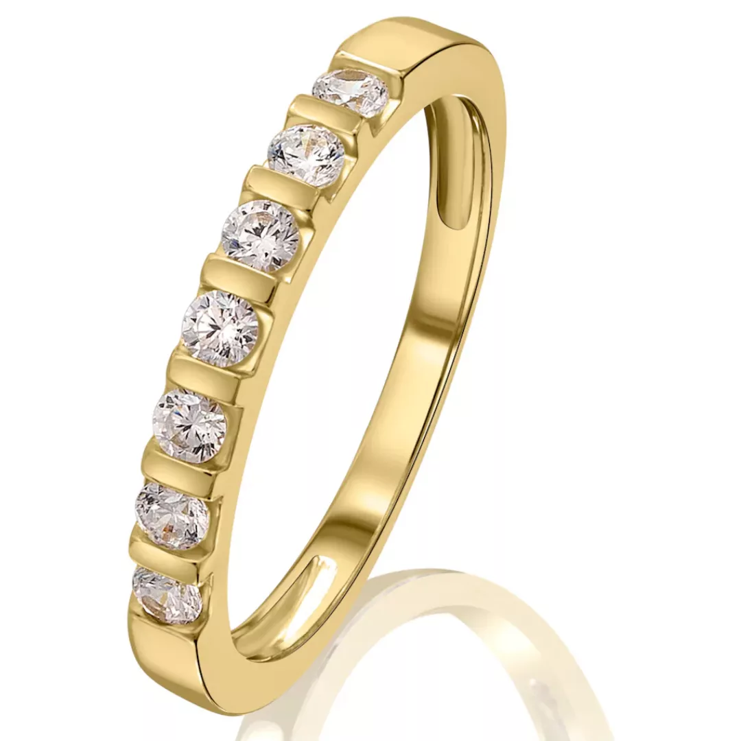ONE ELEMENT Goldring "Zirkonia Ring aus 333 Gelbgold", Damen Gold Schmuck günstig online kaufen