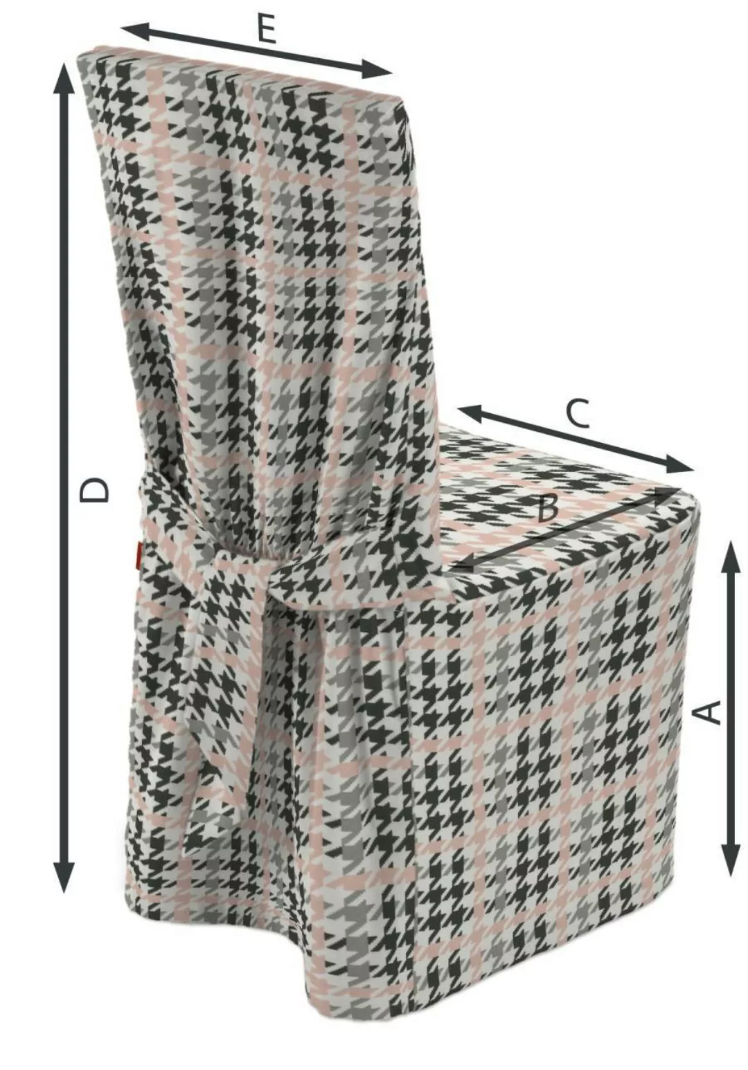 Stuhlhusse, rosa-schwarz, 45 x 94 cm, SALE (137-75) günstig online kaufen